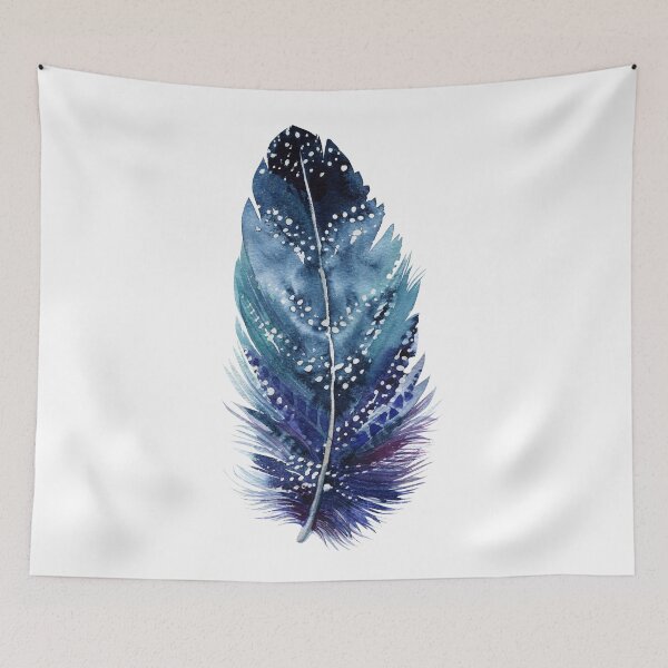 Item preview, Painting | Blue Purple and White Feather designed and sold by YI-Creations.