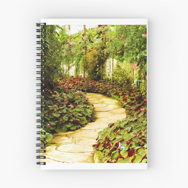 Item preview, Footpath Surrounded By Big Green Leaves, Tall Plants and Pink Flowers | Nature's Way designed and sold by cypher33.