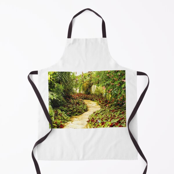 Item preview, Footpath Surrounded By Big Green Leaves, Tall Plants and Pink Flowers | Nature's Way designed and sold by cypher33.