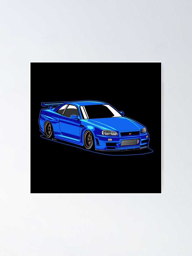 2 FAST 2 FURIOUS # 3 Nissan SKYLINE R34 GTR Drawing 