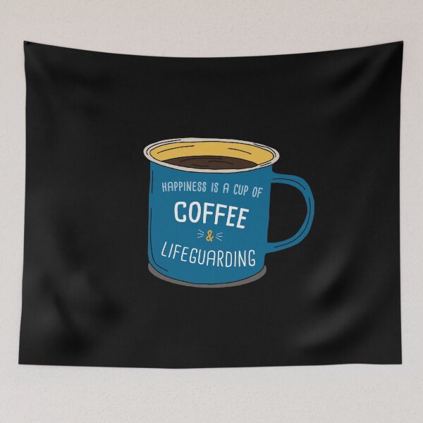 Item preview, Lifeguarding & Coffee is happiness designed and sold by orlumbuspirate.
