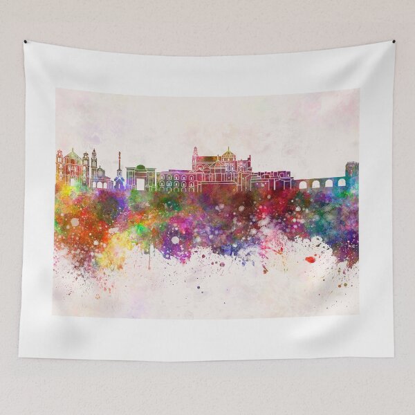 Item preview, Cordoba skyline in watercolor background  designed and sold by paulrommer.