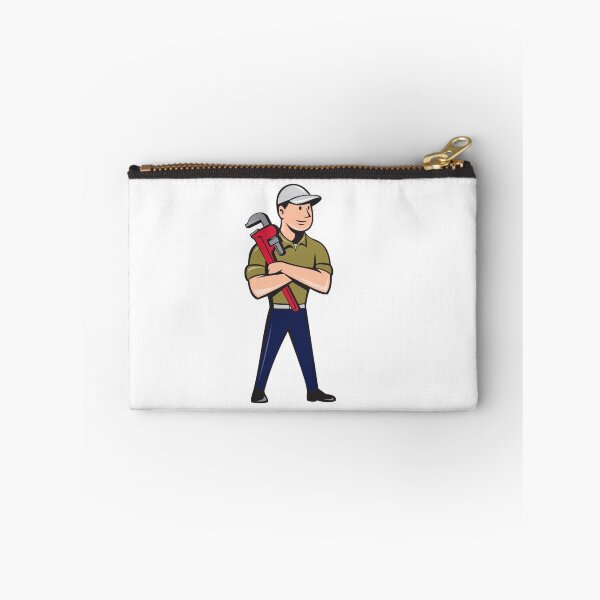Item preview, Plumber Arms Crossed Standing Cartoon designed and sold by patrimonio.