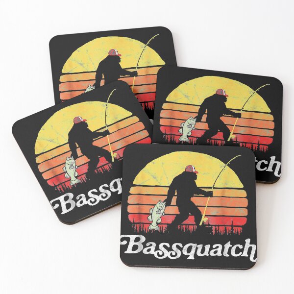 Item preview, Bassquatch! Funny BigFoot Go Fishing Retro Vintage T-shirt designed and sold by CyntoyaTatum.