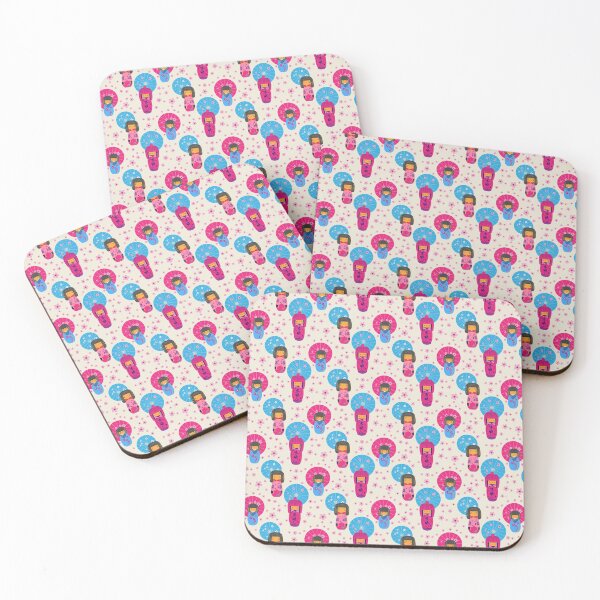 Item preview, Japanese Dolls - Kokeshi pattern designed and sold by k9printart.