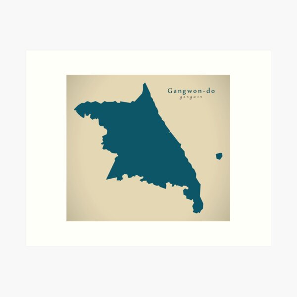 Item preview, Modern Map - Gangwon province map South Korea KR designed and sold by Ingo Menhard.