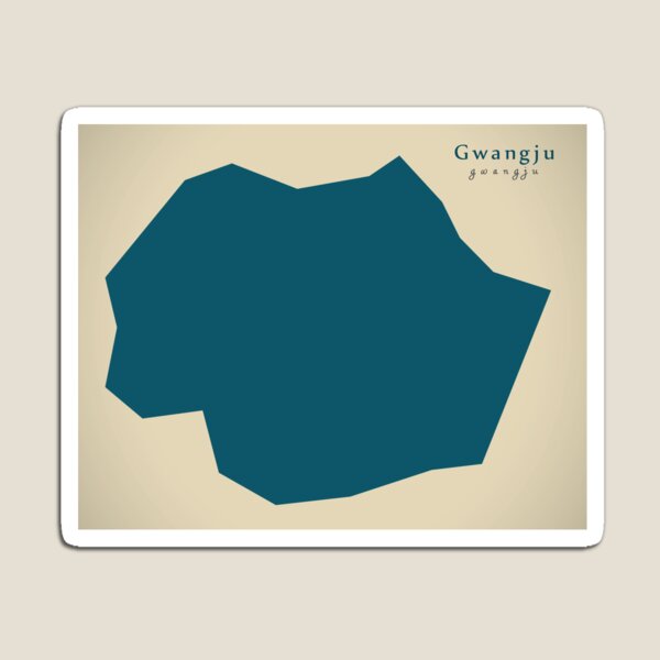 Item preview, Modern Map - Gwangju province map South Korea KR designed and sold by Ingo Menhard.