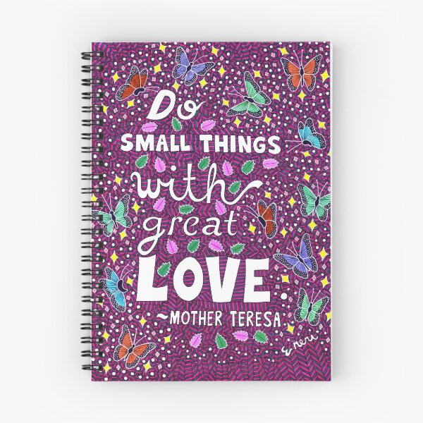 Item preview, Do Small Things With Great Love, Mother Teresa Quote, Lettering, Butterfly And Leaf Doodle, Inspirational designed and sold by Eneri Collection.