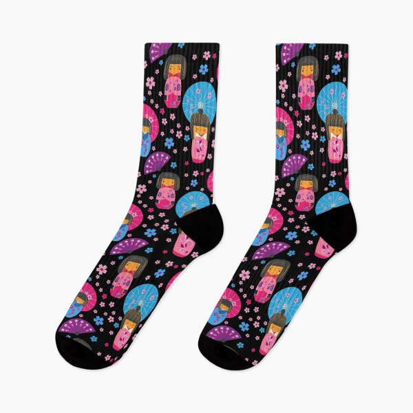 Item preview, Japanese Dolls - Kokeshi pattern designed and sold by k9printart.