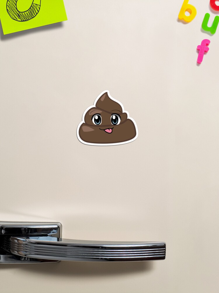 Shy turd emoji vector illustration. Poop emoticon, social media cartoon  sticker with blush, flush Stock Vector Image & Art - Alamy
