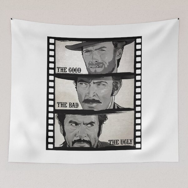 Item preview, Main characters of good bad ugly film designed and sold by TaylorLarry.