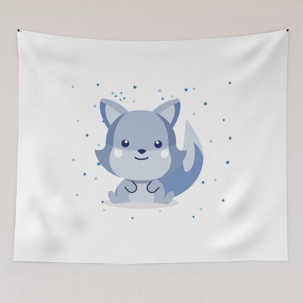 Item preview, blue kids blue child animal cute cute design jackal designed and sold by MeryemSpace.