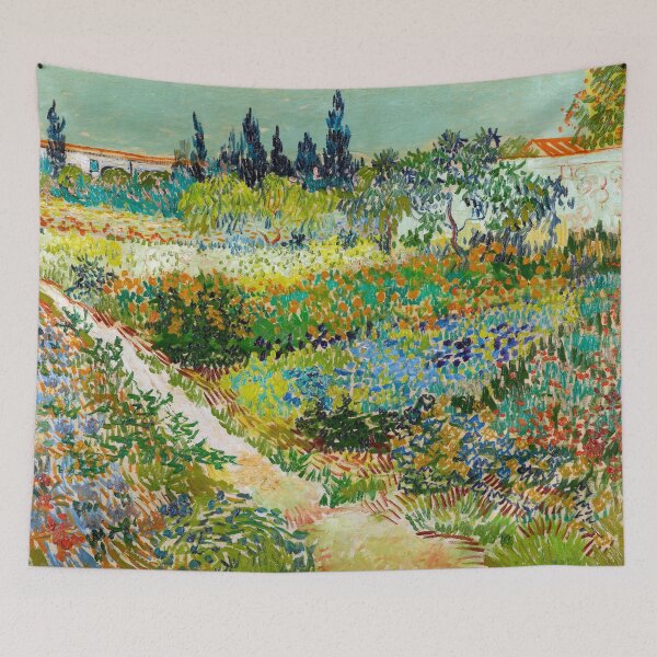 Item preview, 1888-Vincent van Gogh-Garden at Arles, Flowering Garden with Path-88x102 designed and sold by paulrommer.