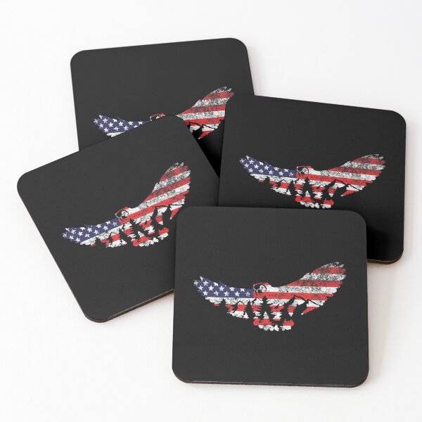 Item preview, Vintage American Flag Mountain Animals Owl - american eagle tomboy designed and sold by NewTrendings.