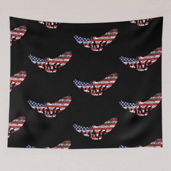 Item preview, Vintage American Flag Mountain Animals Owl - american eagle tomboy designed and sold by NewTrendings.