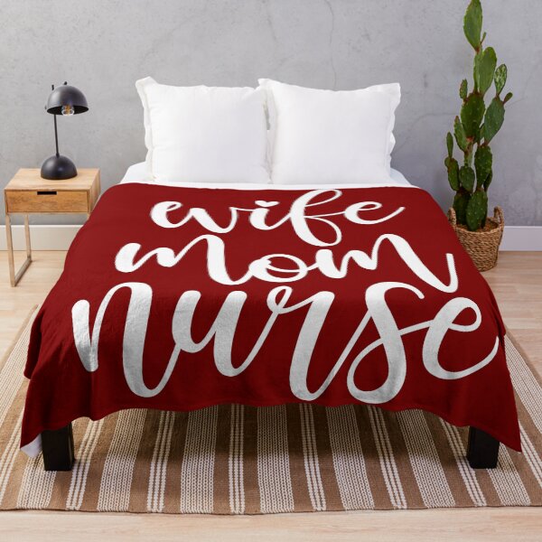 Item preview, Wife mom nurse- funny/inspirational nurse gift (white/grey) designed and sold by PickaSticka.