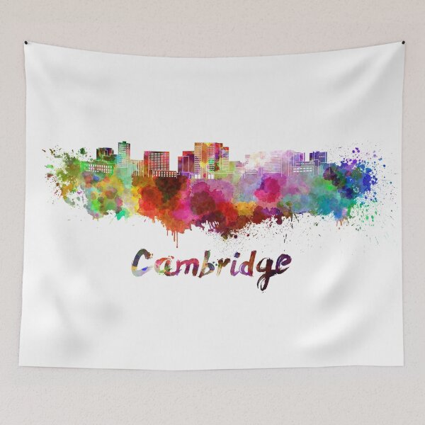Item preview, Cambridge MA skyline in watercolor designed and sold by paulrommer.