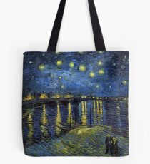 1888-Vincent van Gogh-Starry Night-72x92 Tote Bag
