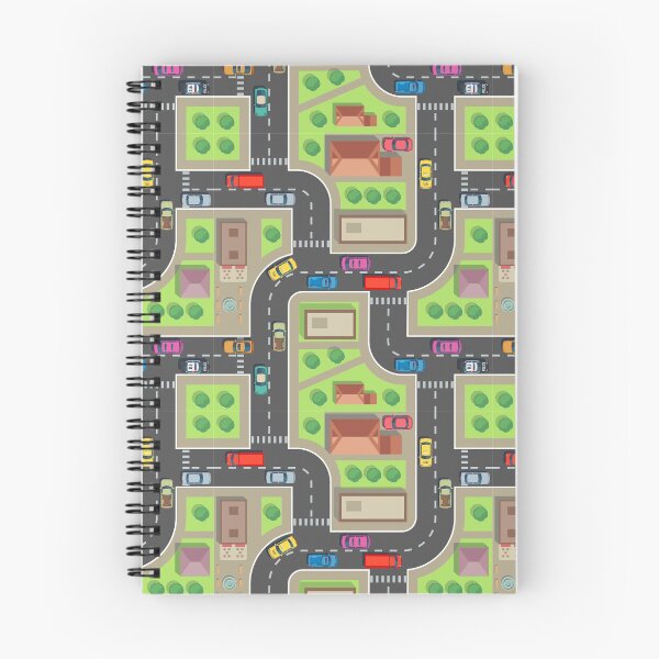 Item preview, Seamless City Map Top View Building Street with Cars Trucks designed and sold by Peekonet.