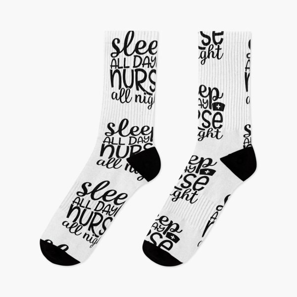 Item preview, Nurse all night - funny/inspirational nurse gift (black) designed and sold by PickaSticka.