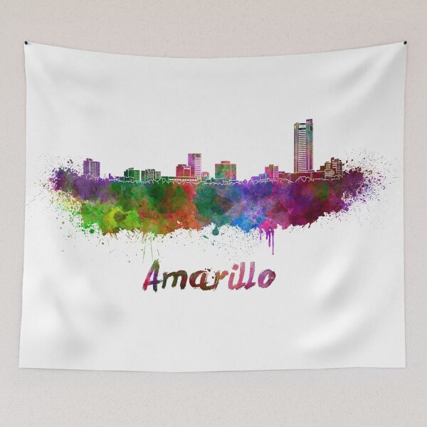 Item preview, Amarillo skyline in watercolor designed and sold by paulrommer.