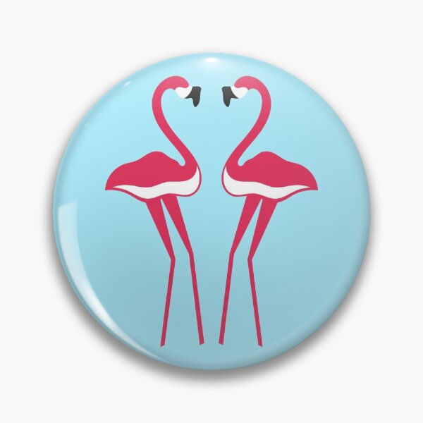 Item preview, pair of pink flamingos on turquoise background designed and sold by SooperYela.