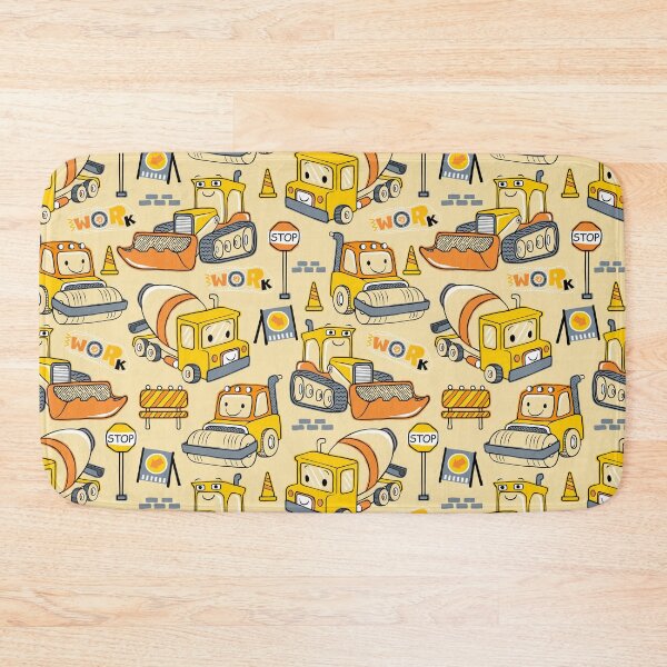 Item preview, Seamless Pattern Construction Vehicles Cartoon designed and sold by Peekonet.