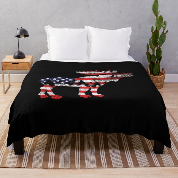 Item preview, Vintage American Flag Mountain Animals Moose designed and sold by NewTrendings.