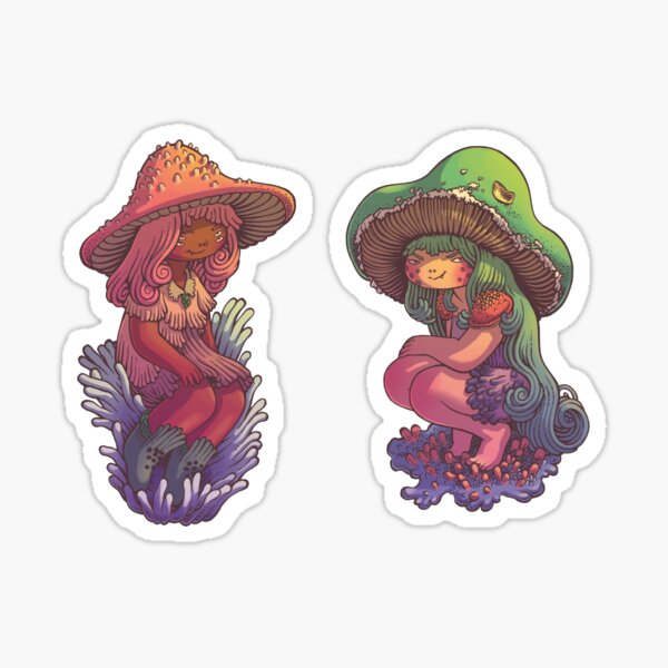 Teasing mushrooms Sticker