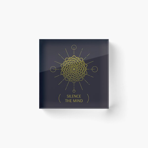 Item preview, Silence The Mind mandala zen quote spiritual gifts designed and sold by KiriBrero.
