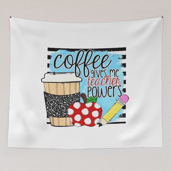 Item preview, Coffee gives me teacher powers designed and sold by SpecialGift79.