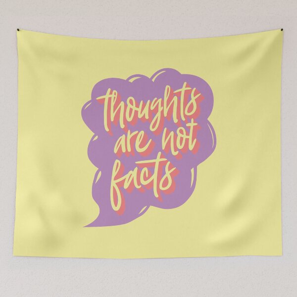 Item preview, Thoughts are not facts | Mindful colorful typography 02 designed and sold by MamSelle.