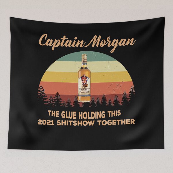 Item preview, Mens Best Captain Morgan The Glue Holding 2021 Shitshow Vintage Shirt, Pandemic Shirt, Drinking Christmas designed and sold by BernadineBeahan.