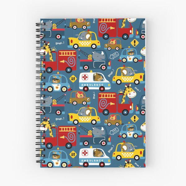 Item preview, Seamless Pattern Vehicles Cartoon with Funny Drivers designed and sold by Peekonet.