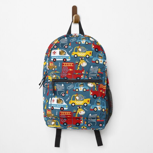 Item preview, Seamless Pattern Vehicles Cartoon with Funny Drivers designed and sold by Peekonet.