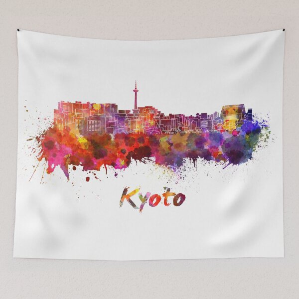 Item preview, Kyoto skyline in watercolor designed and sold by paulrommer.