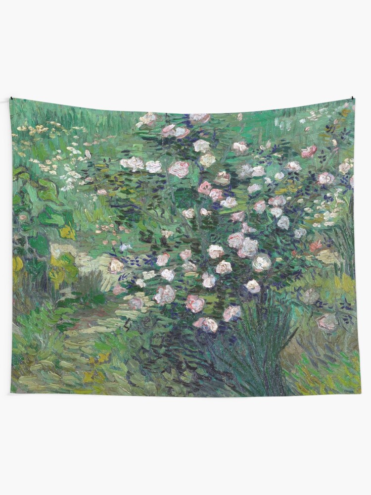 Alternate view of 1889-Vincent van Gogh-Roses-33x41,3 Tapestry