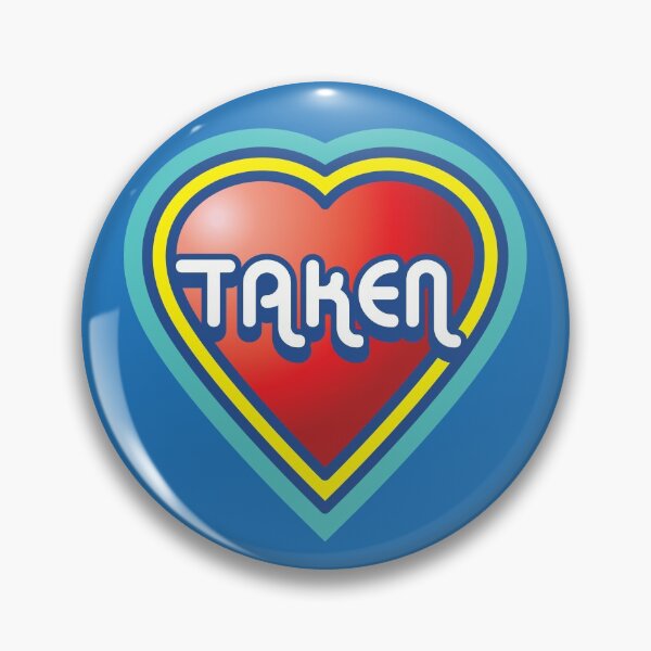 Item preview, Heart Taken and in Love- Retro Style Art Logo designed and sold by kennister1970.
