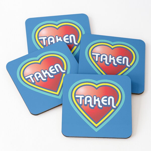 Item preview, Heart Taken and in Love- Retro Style Art Logo designed and sold by kennister1970.