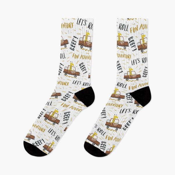 Item preview, Seamless Pattern with Giraffe Driver designed and sold by Peekonet.