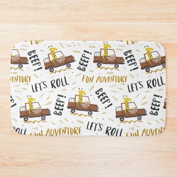 Item preview, Seamless Pattern with Giraffe Driver designed and sold by Peekonet.