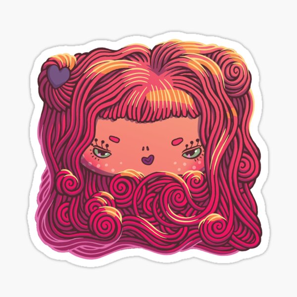 Pretty spaghetti Sticker