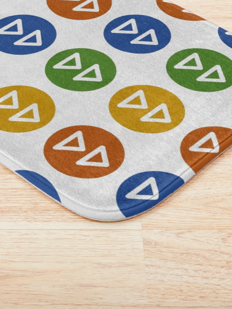 Thumbnail 3 of 6, Bath Mat, FAST FORWARD (Diagonal Pattern) designed and sold by PSheekey.