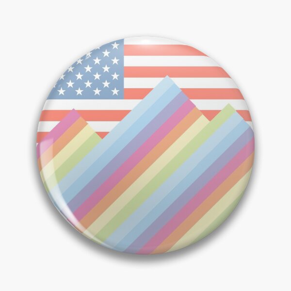 Item preview, American Flag mountains rainbow American independence designed and sold by RJuliya.