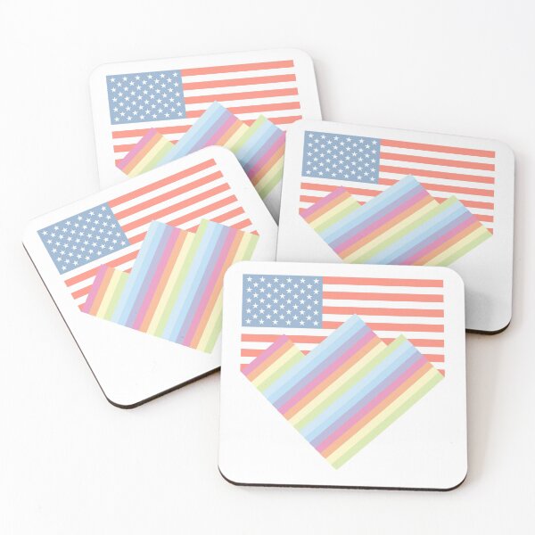 Item preview, American Flag mountains rainbow American independence designed and sold by RJuliya.