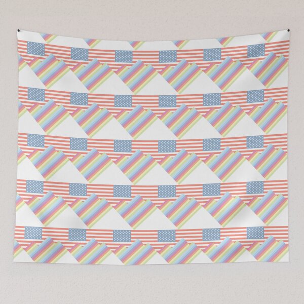 Item preview, American Flag mountains rainbow American independence designed and sold by RJuliya.