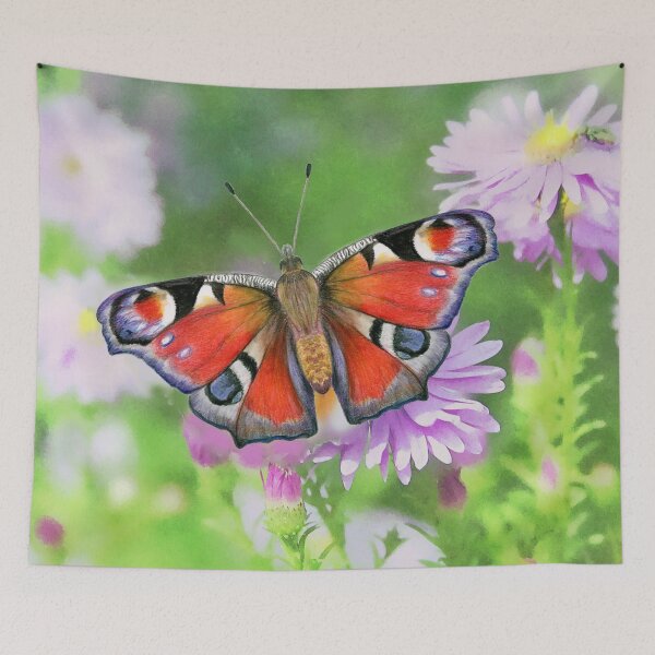 Item preview, Peacock Butterfly Watercolor Painting Wildlife Artwork designed and sold by Alison Langridge.