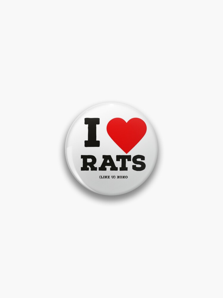 i heart rats Pin for Sale by archangel444