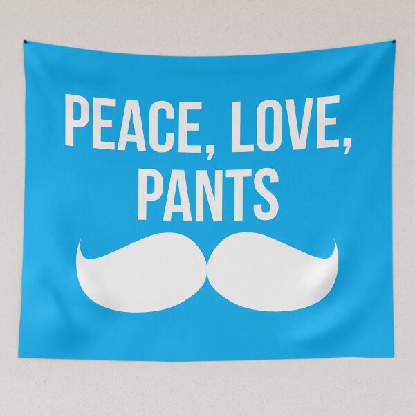 Item preview, Mumbo Jumbo Peace, Love & Pants en azul designed and sold by vuilwerk.