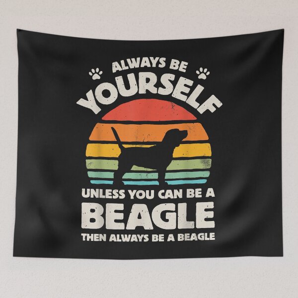 Item preview, Beagle Always Be Yourself Dog Retro Vintage 70s Men Women designed and sold by jimmiexq.